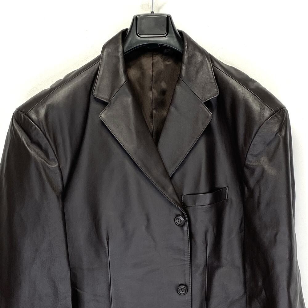 Stafford Mens Genuine Leather Cattleman Jacket Sz XL Chocolate Brown Western
